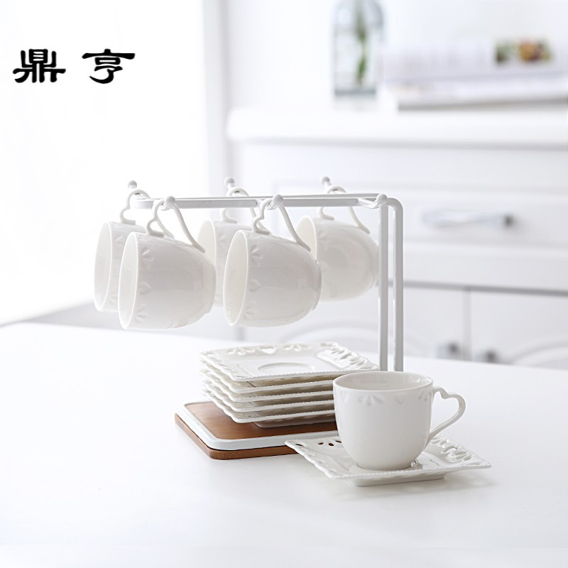 鼎亨创意下午茶杯套装现代简约咖啡杯欧式家用红茶花茶杯可爱客厅
