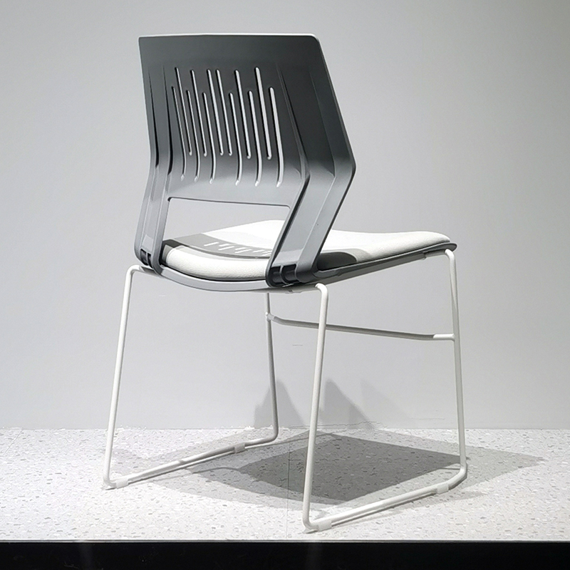 臻远 ZY-7492 简约培训椅办公会议椅电脑椅靠背椅 灰背灰垫高清大图