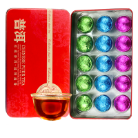 滇湘 普洱茶 云南普洱熟茶叶 多口味小沱茶 迷你普洱熟沱茶4克/颗 每盒15颗60克 茗茶 黑茶