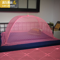 免安装宝宝蚊帐防蚊罩婴儿床无底带支架儿童小孩无底可折叠蒙古包 三维工匠