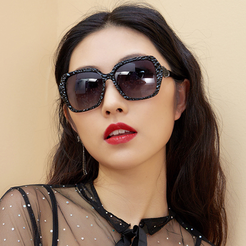 帕莎偏光太阳眼镜女2020新款潮帕沙大框近视带度数的墨镜大脸显瘦