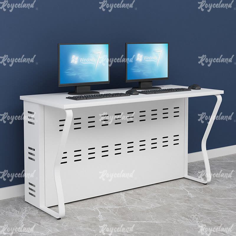 洛诗莲 (RoyceLand) 钢架电脑桌培训桌机房电脑桌学习桌课桌 双人位H款图片