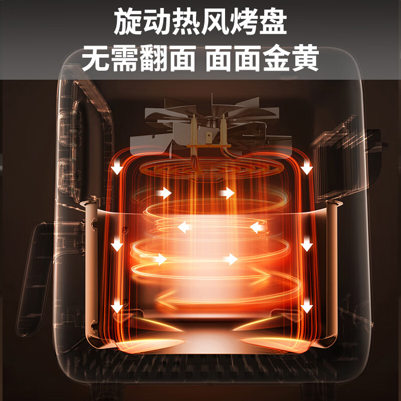 九阳(Joyoung)不用翻面精准控调控 蒸汽嫩炸空气炸锅 家用7L大容量 薯条机电炸锅 KL70-V591高清大图