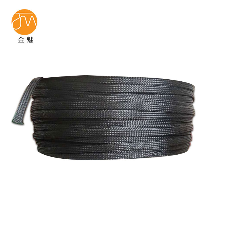 金魅 阻燃尼龙编织网管 扁宽50mm*100m长 卷高清大图
