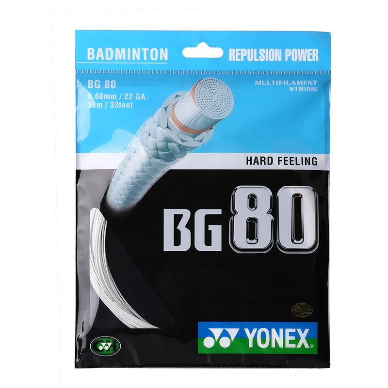 启康 尤尼克斯YONEX羽毛球线 BG80 弹性好 提供更强劲杀球威力