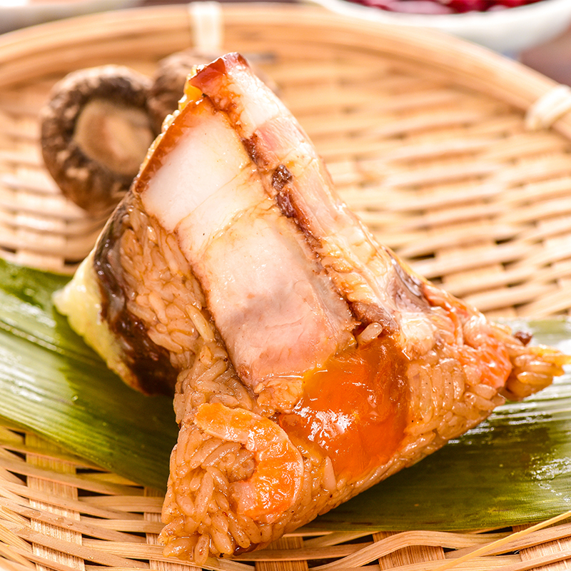 妙银 6只蛋黄大双拼粽 早餐 下午茶 零食 糯米五花肉红豆泥蛋黄甜米饭真空速食