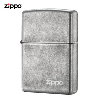 zippo芝宝打火机原装ZIPPO之宝煤油打火机仿古银商标121FBZL-000018