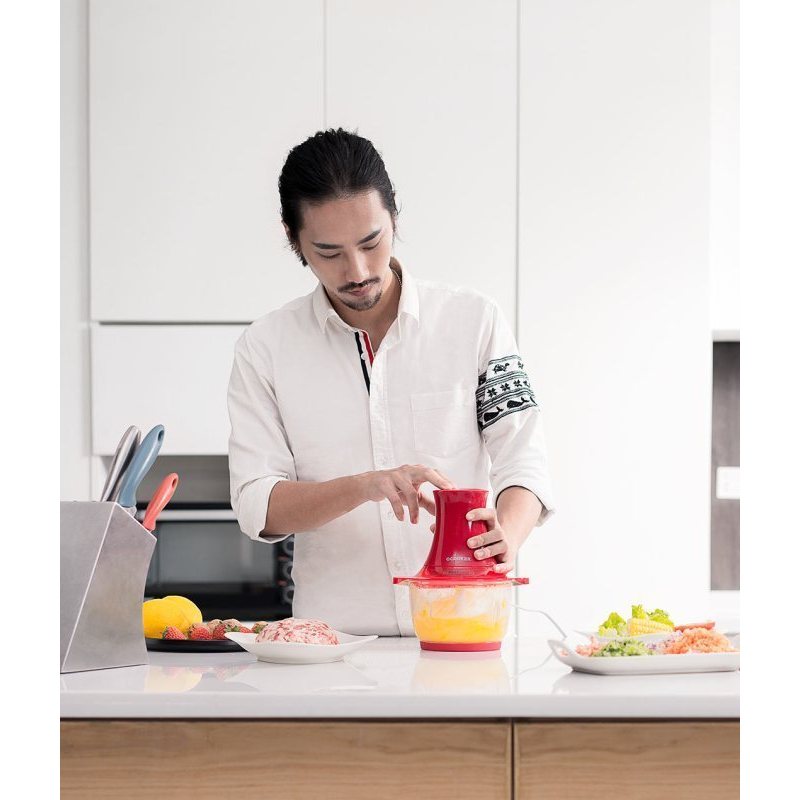 苏宁极物 圈厨 绞肉机 家用电动碎肉机 多功能小型婴儿宝宝料理机 2L白色