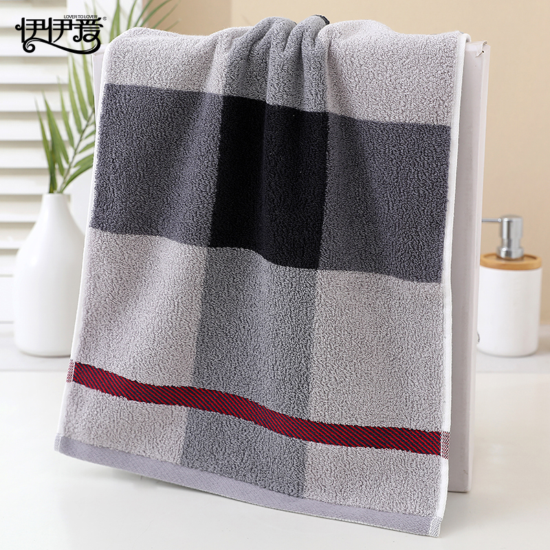 伊伊爱 YBH25273 克罗地亚防螨毛巾 34*74cm*2 灰色高清大图