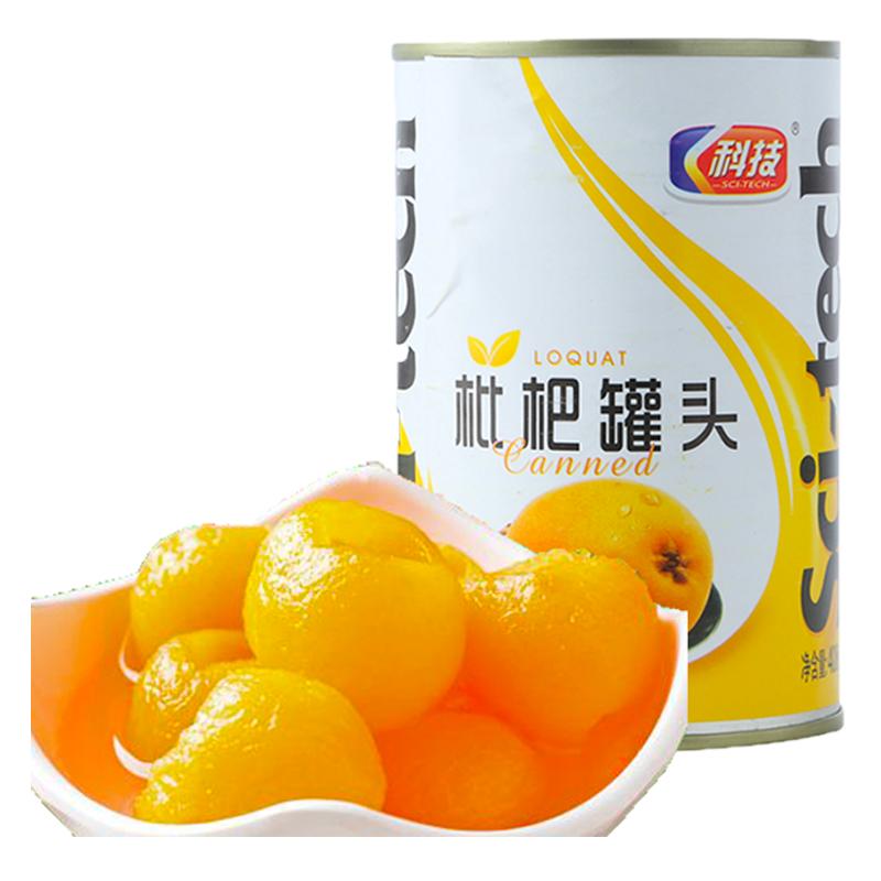 科技牌(SCI-TECH)糖水枇杷罐头408g 桃子水果罐头 休闲食品 烘焙辅料 零食方便速食 自热火锅伴侣 饮料