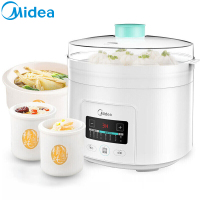 美的(Midea) 电炖锅 WBZS166 隔水炖 奶瓶消毒 迷你燕窝小炖盅白瓷内胆 陶瓷一锅三胆 1-2L/1.6L