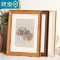 敬平复古画框装裱木质相框挂墙四4k8k八开水彩素描a3a4纸油画框架18寸 咖啡色 28寸[可放50.8*70.8厘米]