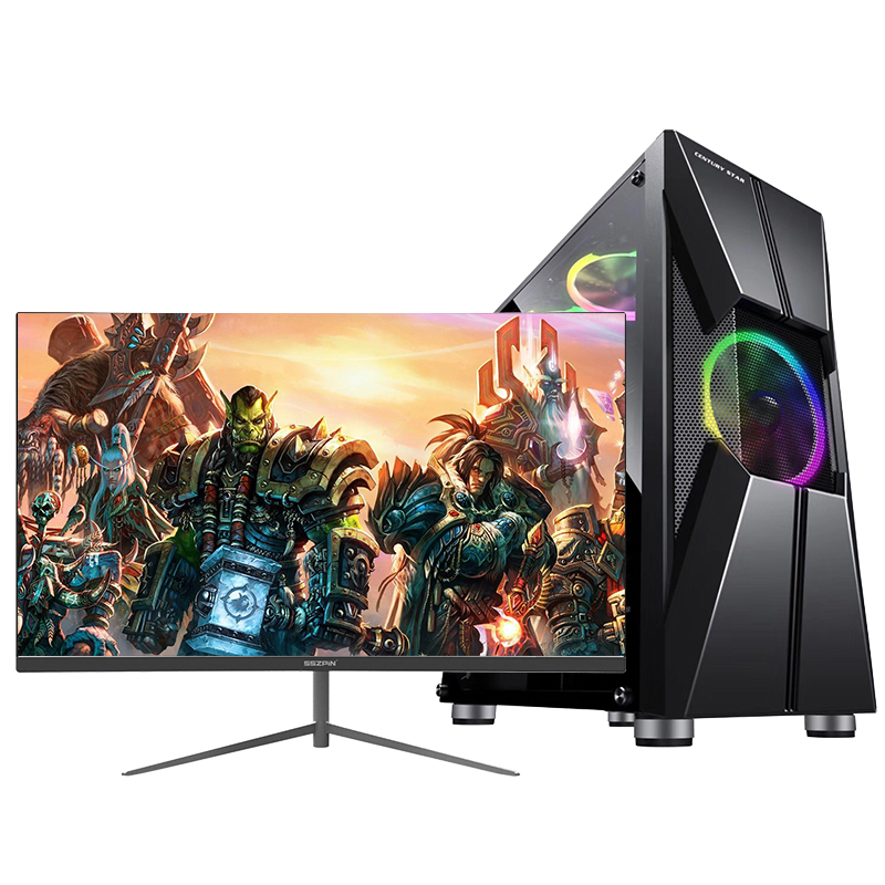 铭能 i9级十核E5-2670V2/GTX1060/16G内存/480G高速固态 台式电脑 DIY组装机 台式机 电脑主机 组装电脑 家用办公商务学生直播游戏电脑台式+24英寸全套