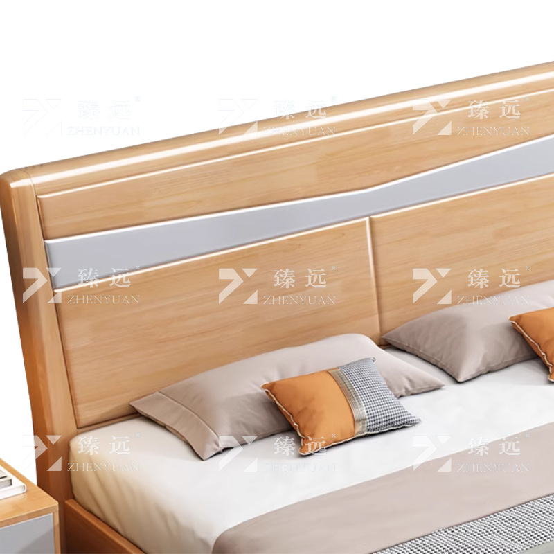 臻远 ZY-X185 实木床抽屉高箱款