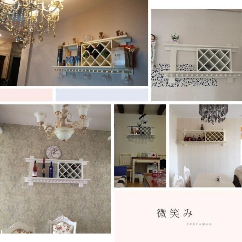 实木红酒架壁挂悬挂式酒柜吧台创意菱形格挂墙展示架酒杯架置物架壹德壹