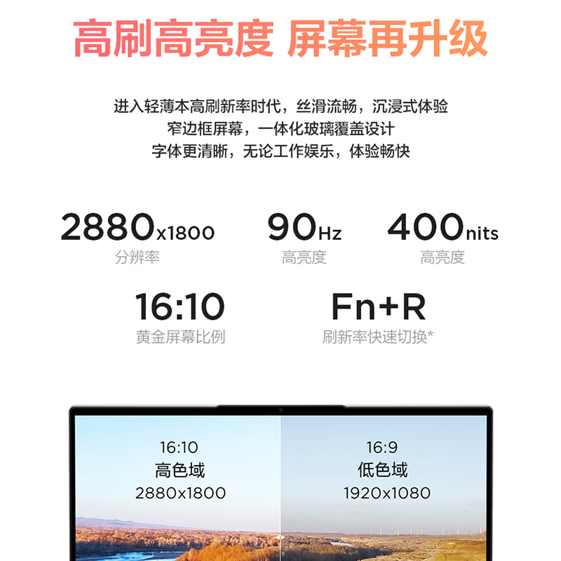 联想(Lenovo)小新Pro14标压锐龙版14英寸全面屏轻薄本笔记本电脑(6核R5-5600H 16G 512G 2.8K 90Hz 低蓝光 护眼)银