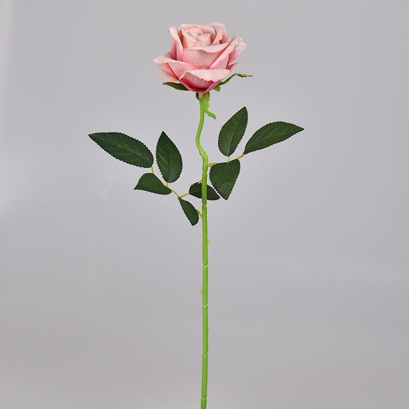 敬平红色仿真单支玫瑰干花束jk拍照道具绢花家用婚庆摆设装饰假花