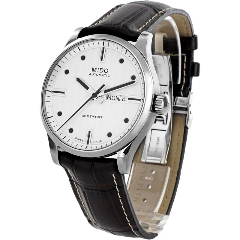 Mido瑞士手表 舵手系列长动能自动机械表 双历皮带男士轻奢腕表高清大图