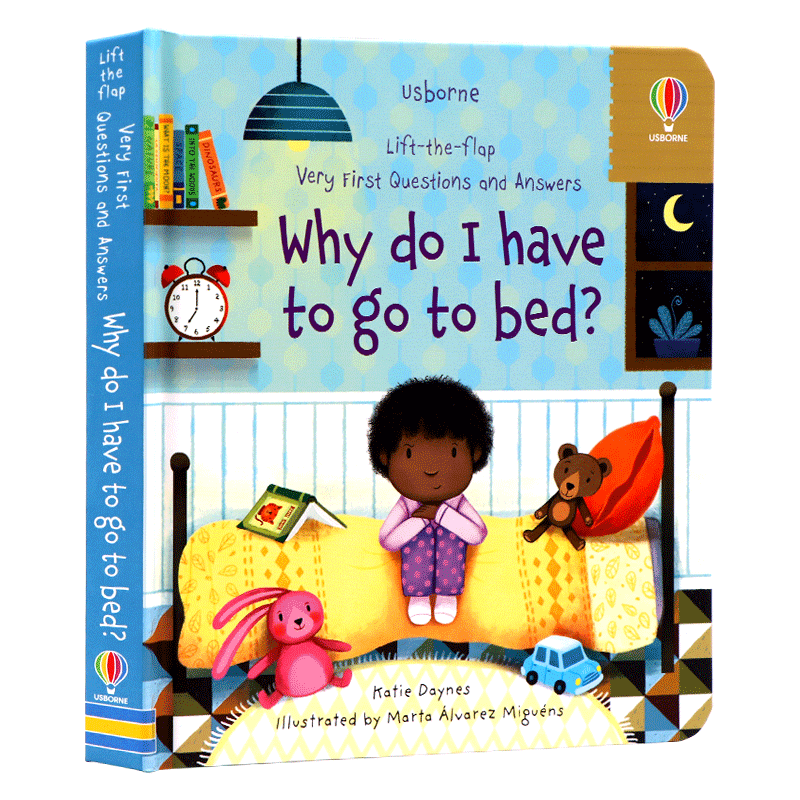 [正版]Usborne问与答翻翻书 我为什么要睡觉 英文原版绘本Why Do I Have To Go To Bed高清大图