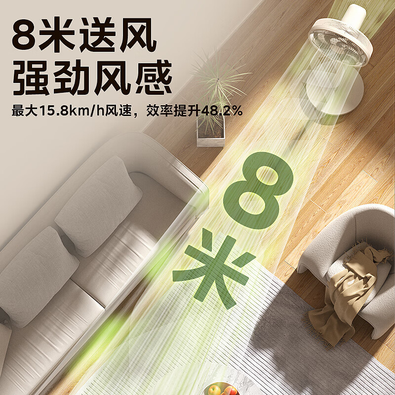 美的(Midea)[劲风酷爽]七叶轻音柔风电风扇家用遥控落地扇台式桌面小型风扇大风力节能立式摇头电扇 SAH30BK