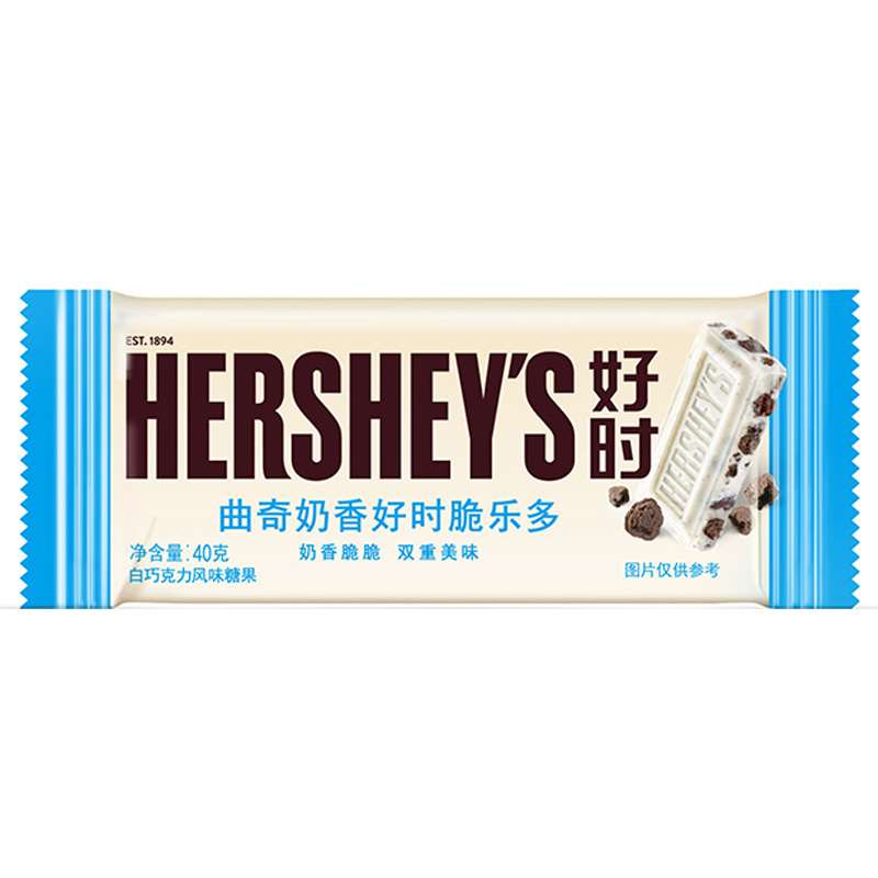 好时(Hershey’s)Hershey’s/好时巧克力排块40g牛奶黑巧巴旦木白巧风味休闲零食品糖果高清大图
