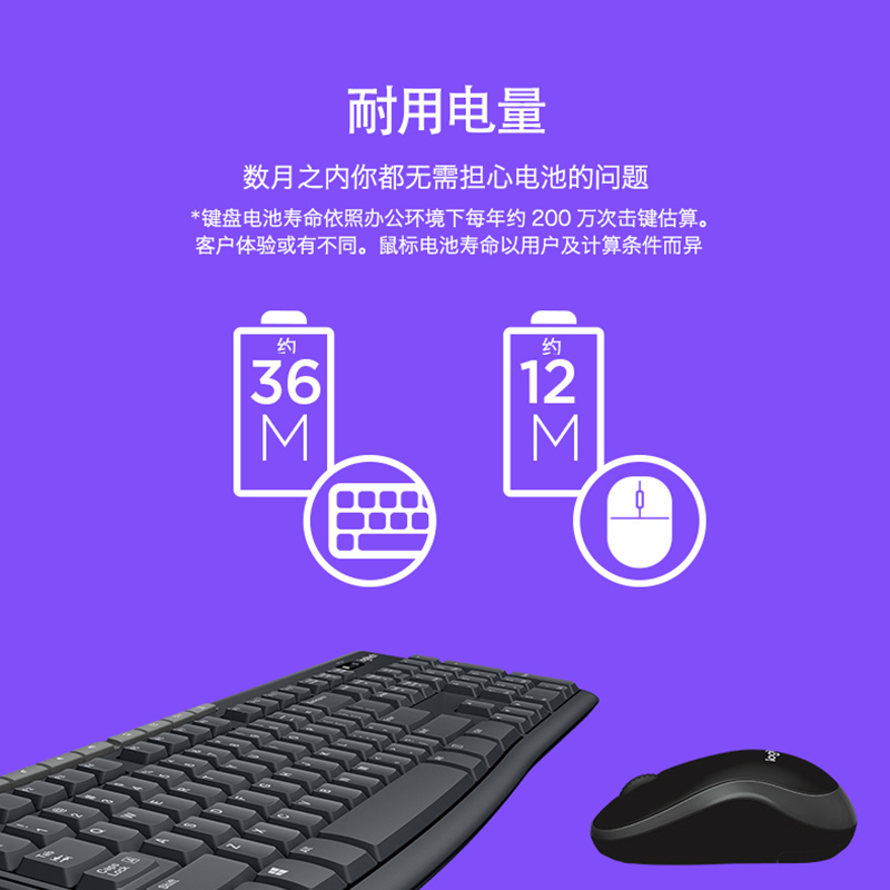 罗技MK275无线键盘鼠标套装键鼠MK270电脑笔记本G高清大图