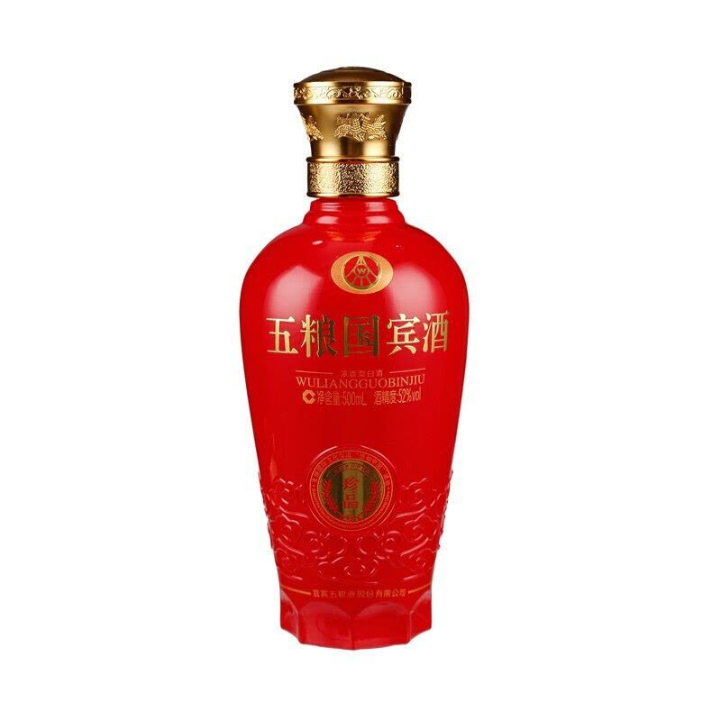 ☆未開栓 中国酒【五粮国賓酒 52% 500ml 白酒 ケース付き】
