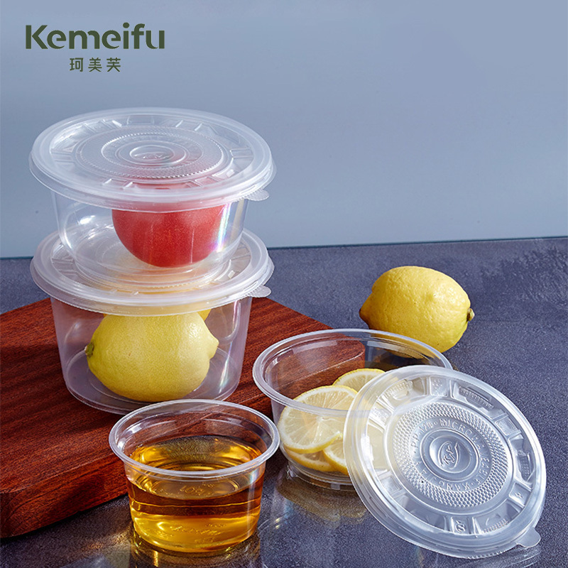 珂美芙 加厚一次性圆碗带盖 1000型 个高清大图