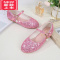 可莉允女童公主鞋2022款洋气亮片搭扣水晶鞋小女孩走秀表演出儿童小皮鞋运动休闲鞋