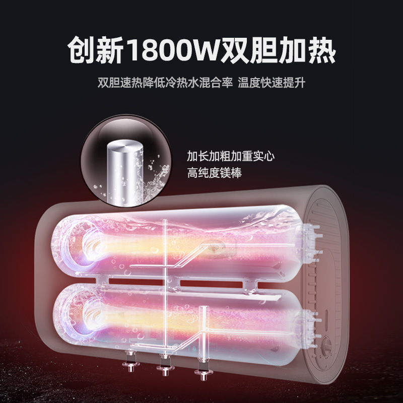 优盟(UM)UW40S电热水器家用40升 节能电热热水器 健康抑菌 即热储水式速热(圆桶)