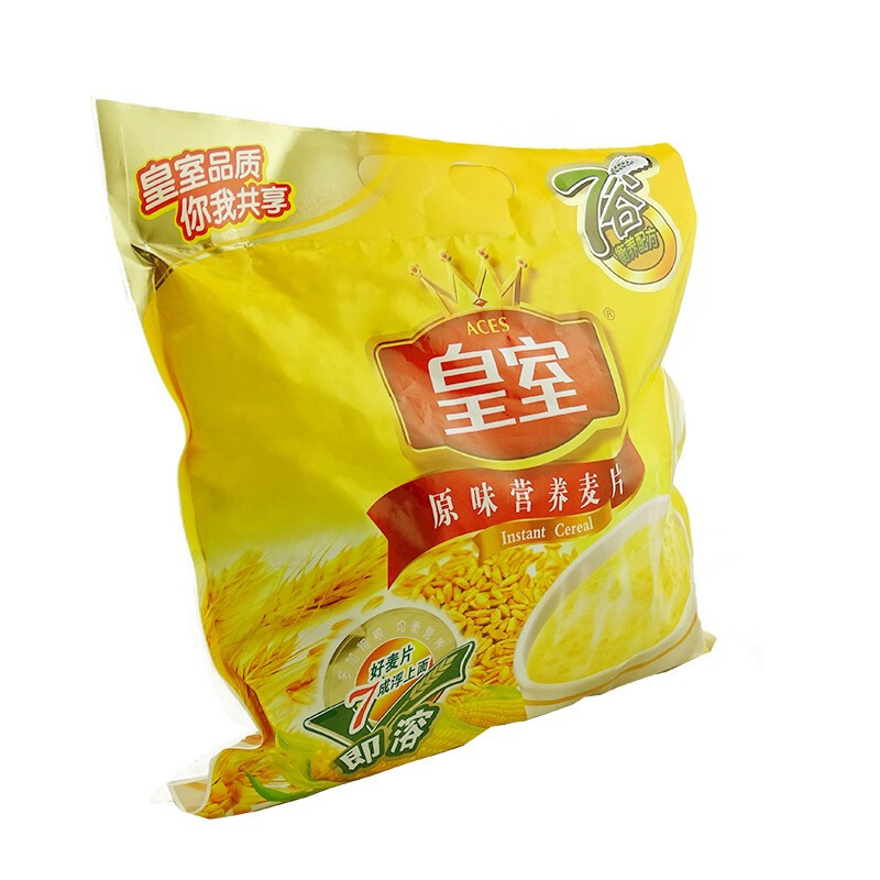 皇室 原味营养麦片600g袋 早餐冲饮免煮谷物即食小袋装