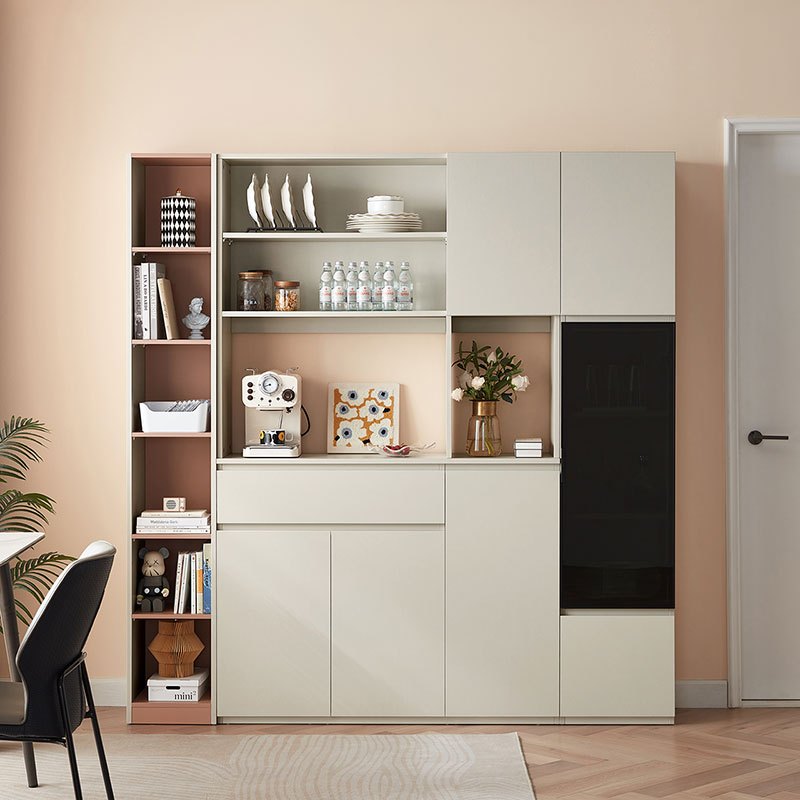 9月新品林氏家居意式极简风餐边柜客厅厨房家用收纳储物柜靠墙立柜