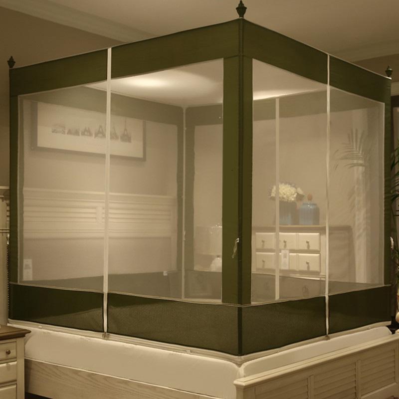 家柏饰(CORATED)蚊帐1.8m床双人家用三开蒙古包拉链1.5m床公主风坐床