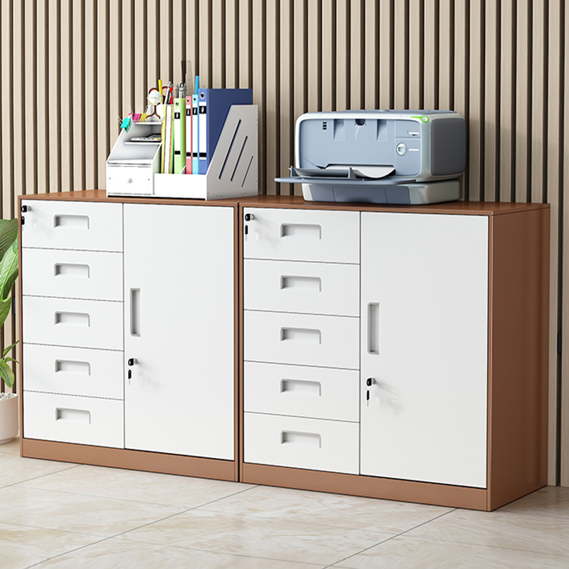 法耐fanai文件柜铁皮矮柜办公室资料柜阳台抽屉储物柜工具带锁小柜子