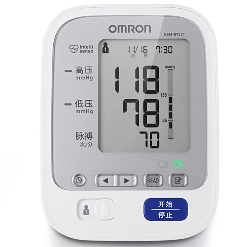 欧姆龙(OMRON)电子血压计 HEM-8732T 蓝牙传输智能加压测量仪家用全自动上臂式测压仪高清大图