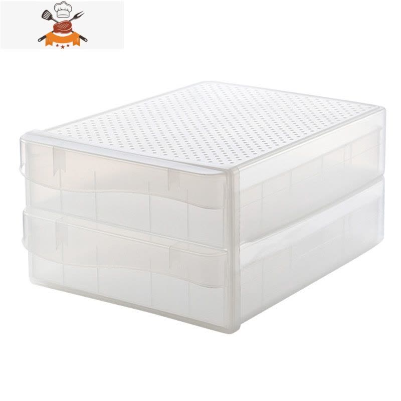 敬平冰箱透明鸡蛋抽屉式收纳盒器多层装冻饺子盒食品保鲜专用托盘架保鲜盒图片