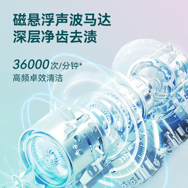 舒客 E1 小浪花粉色珊胡 声波电动牙刷 充电式成人软毛防水电动 送舒客臻白修护液体牙膏100g高清大图