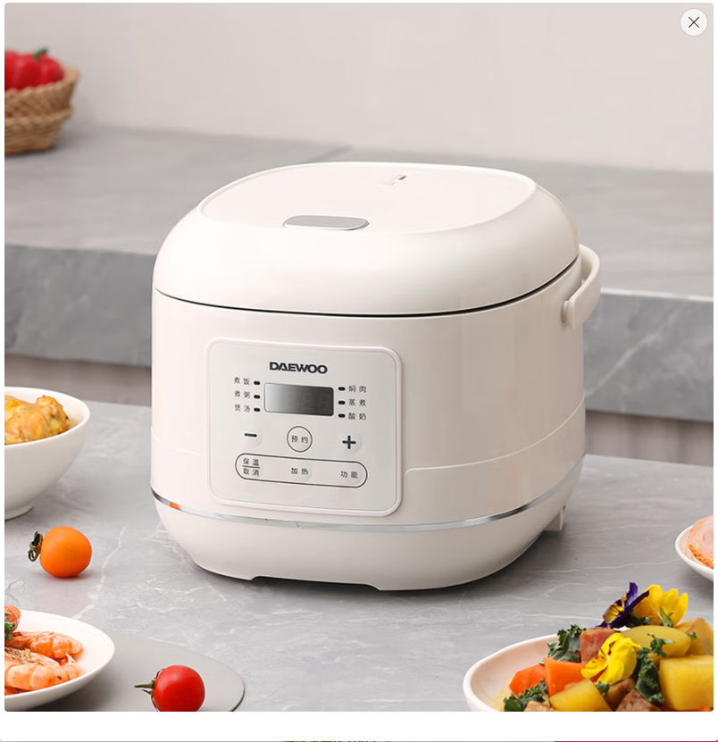 大宇(DAEWOO)电饭煲智能预约多功能上蒸下煮汤粥电饭锅 DYFB-40E29 电饭煲 4L