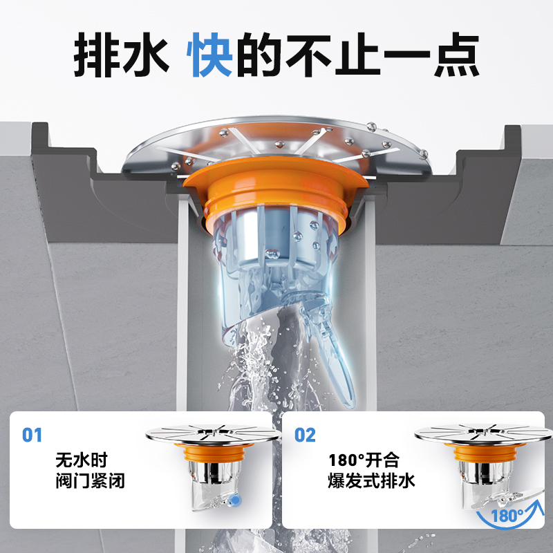 防臭地漏芯下水道防臭神器下水道除臭防反味神器卫生间地漏防臭芯