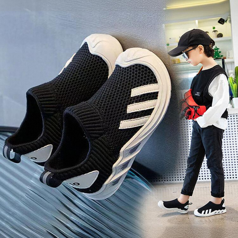 妖怪儿童网鞋春秋透气网面女童运动鞋软底一脚蹬男童鞋子