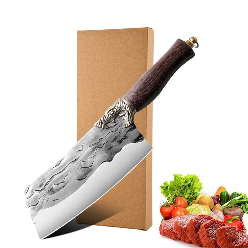 锻打菜刀家用切片刀具厨师专用切肉刀切菜刀超快锋利厨房刀7163
