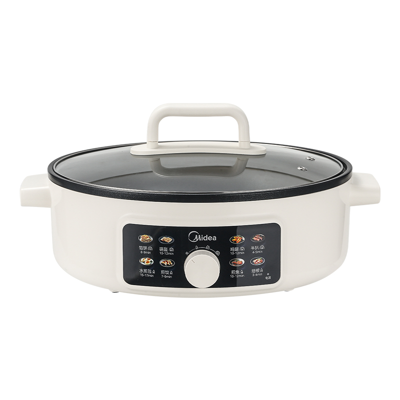 美的(Midea)电饼铛烤饼机家用70MM加深加宽烤包子火锅烙饼煎饼锅三明治早餐机蒸汽煎烤机MC-JKC3463高清大图