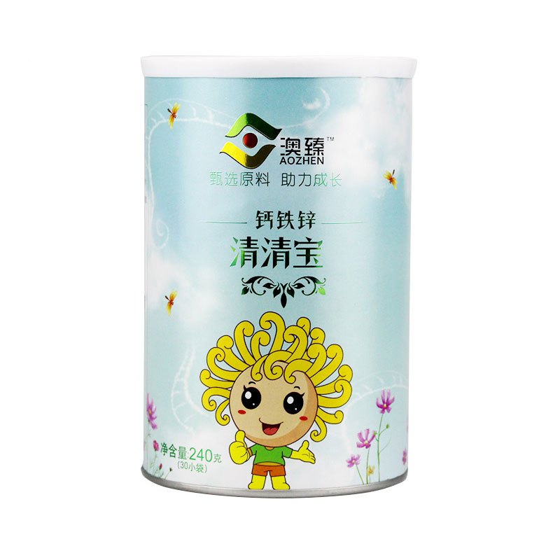 澳臻清清宝植物型固体饮料 240g 清火钙铁锌清清宝儿童奶伴侣冲剂 罐装