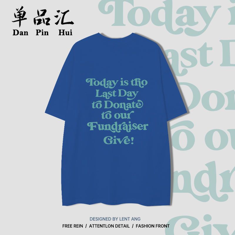 单品汇 夏季新款港风后背字母印花T恤女纯棉韩版宽松短袖学生上衣