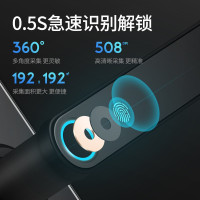 [晒图赠无线门铃]Housetek智能指纹锁 智能安防锁家用 防盗门木门智能门锁电子密码锁 H15 黑色+指导安装