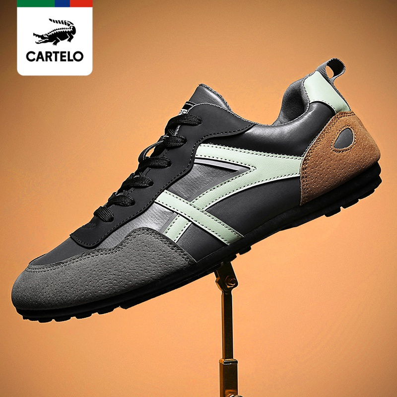 线下专柜同款卡帝乐鳄鱼cartelo新款舒适男士运动休闲鞋男鞋板鞋潮流