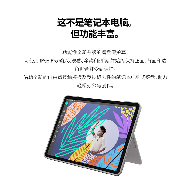 罗技(Logitech) iK1176 Combo Touch iPadPro 11英寸+CrayoniP10数字笔