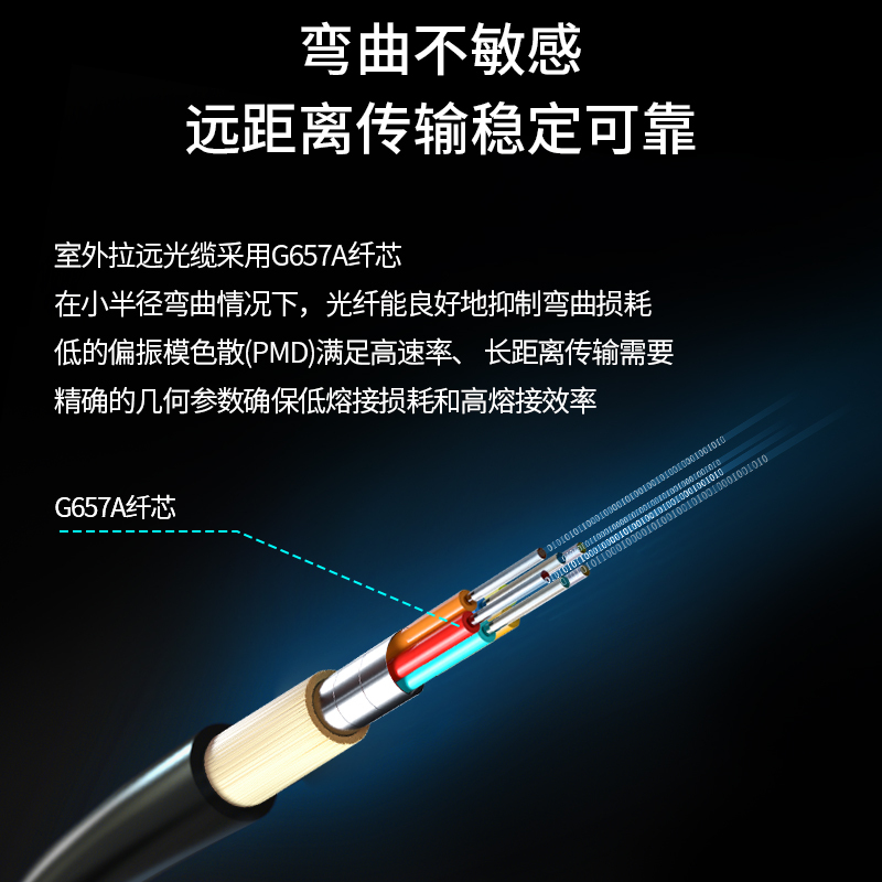 博扬 单模六芯室外光缆 铠装防水TPU SC-SC+200米+手提式放缆车 BY-6SYC-SC200M