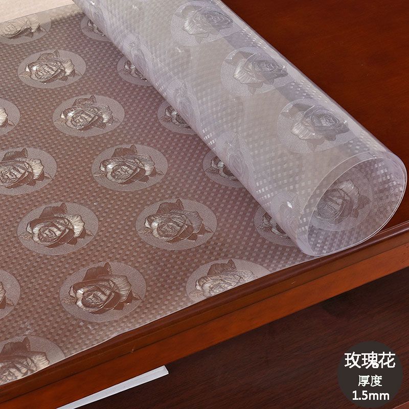 软玻璃pvc桌布防水防烫防油免洗塑料透明餐桌垫茶几台布厚水晶板