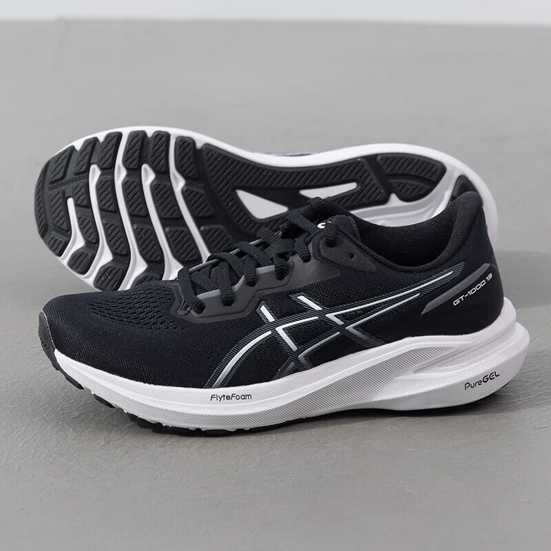 亚瑟士(ASICS)跑鞋女鞋 春季新款GT-1000 13回弹缓震运动鞋户外健身鞋休闲鞋